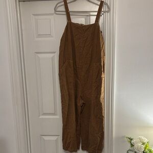 Universal Thread Rust Brown Cotton Utility Jumpsuit